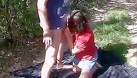 cuck films his wife outside sucking and fucking stranger