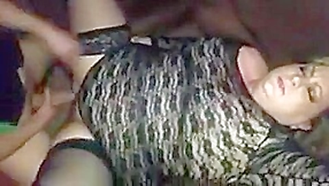 The cuckold eats his wife pussy after being fucked