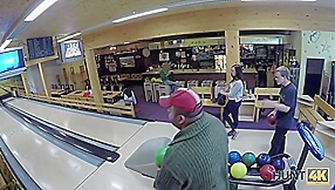 HUNT4K. Cuckold allows guy please his cute GF right in bowling club