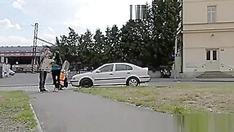 HUNT4K. Slutty girl rides stranger's rod in front of crushed cuckold
