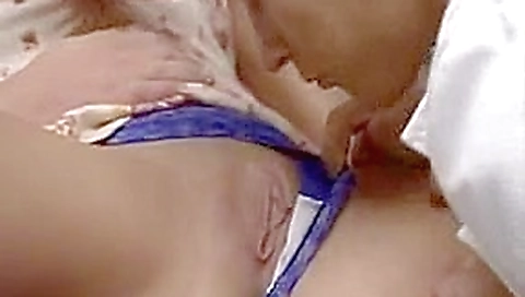 Blonde teen 18+ enjoys a double penetration fun