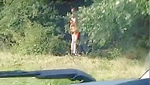 Couple Seduce Older Stranger in Woods