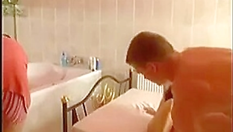 Hot gay boys hire blonde female bath assistant to enhance